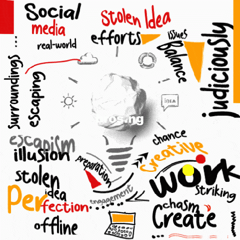 How do you create a balance between escaping reality through social media and addressing uncomfortable real-world issues?